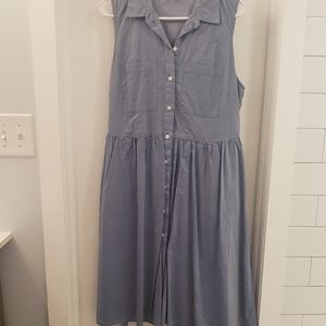 Sleeveless button down dress